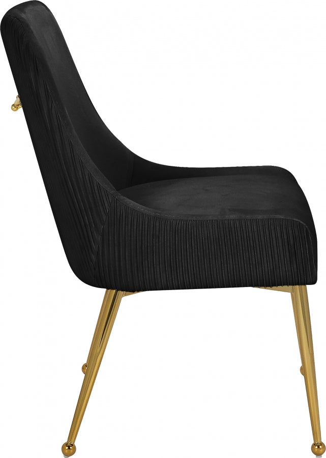 Chaise de salle à manger en velours Ace