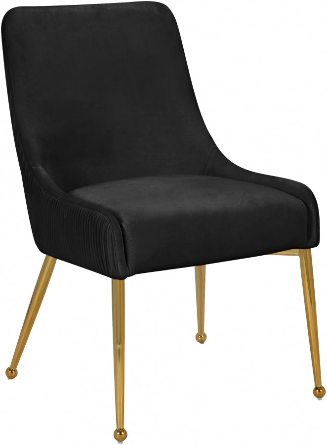 Chaise de salle à manger en velours Ace
