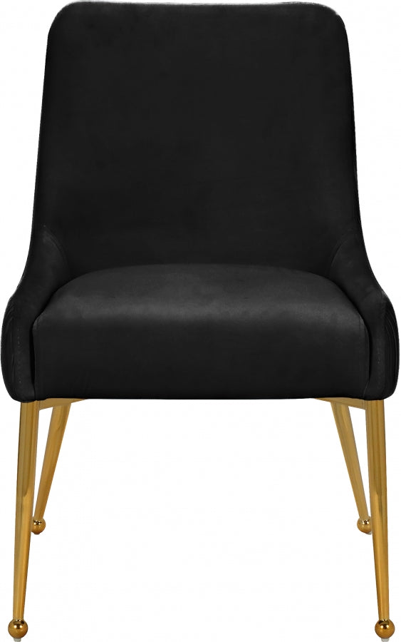 Chaise de salle à manger en velours Ace