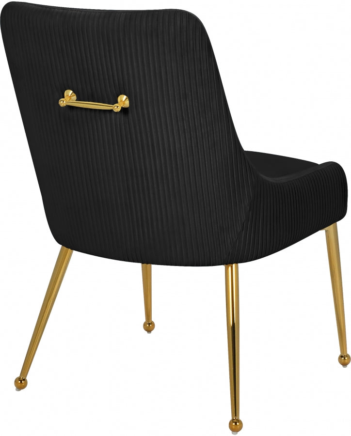 Chaise de salle à manger en velours Ace