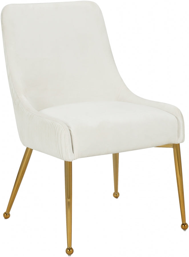 Chaise de salle à manger en velours Ace