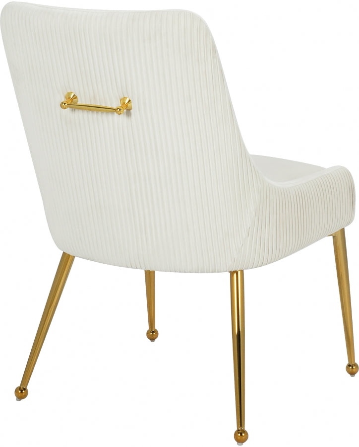 Chaise de salle à manger en velours Ace