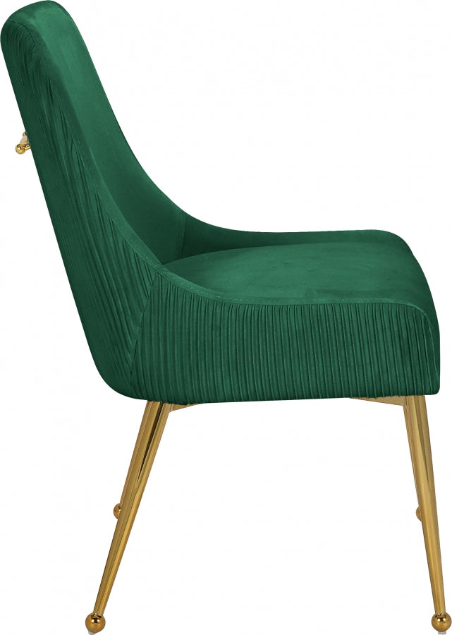 Chaise de salle à manger en velours Ace
