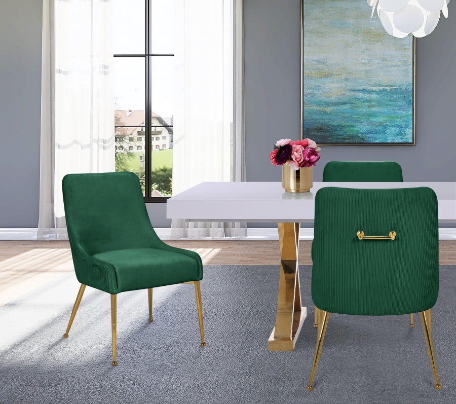 Chaise de salle à manger en velours Ace