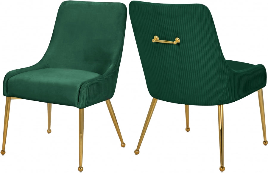 Chaise de salle à manger en velours Ace