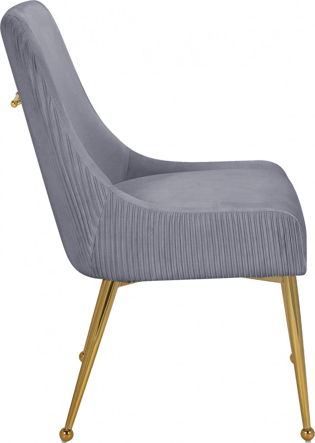 Chaise de salle à manger en velours Ace