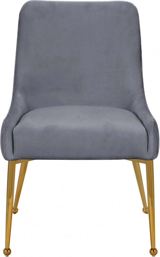 Chaise de salle à manger en velours Ace