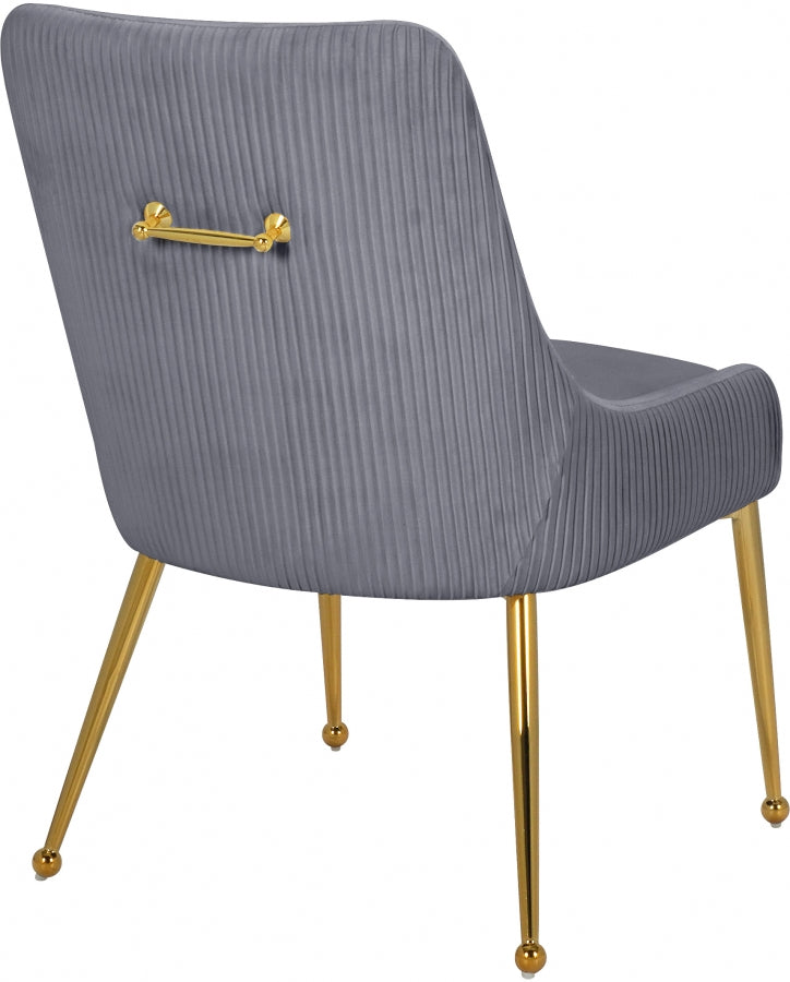 Chaise de salle à manger en velours Ace