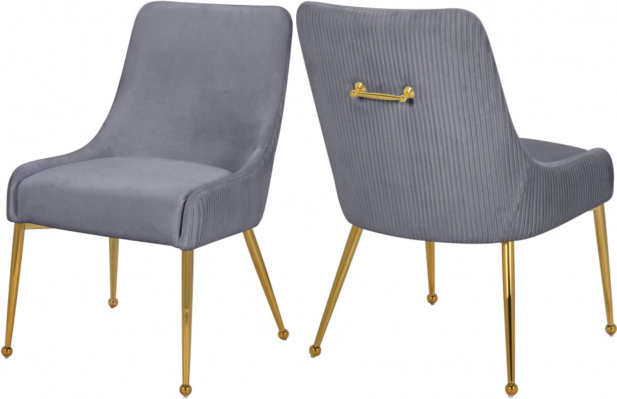 Chaise de salle à manger en velours Ace