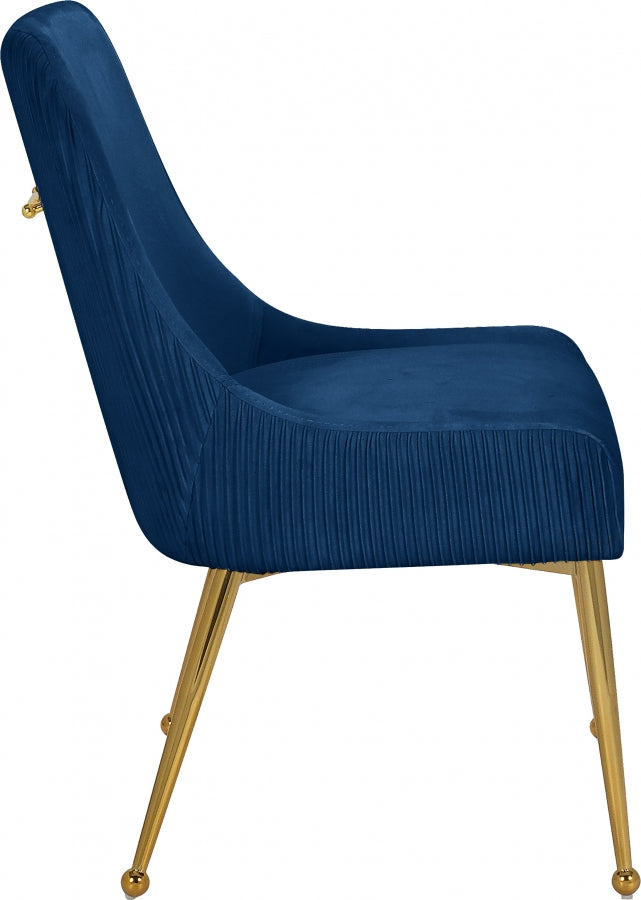 Chaise de salle à manger en velours Ace