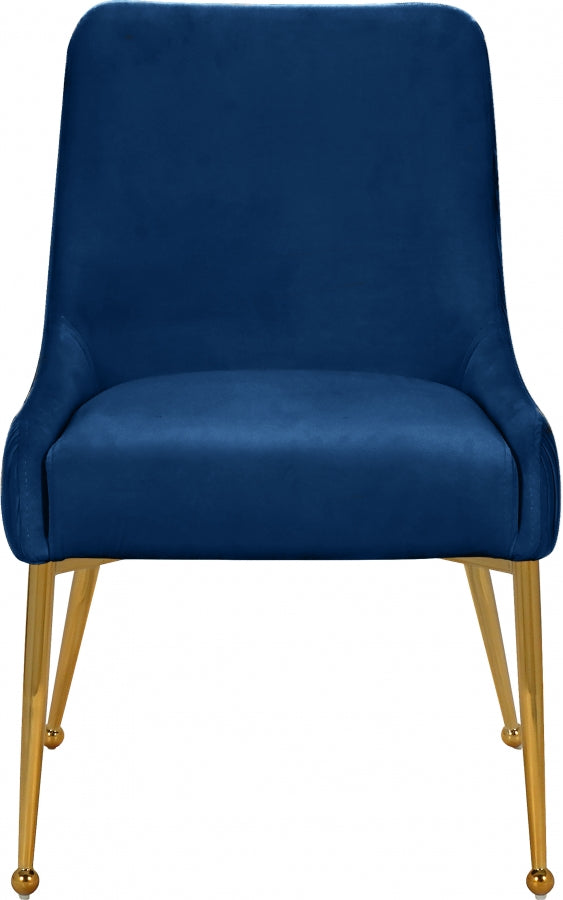 Chaise de salle à manger en velours Ace
