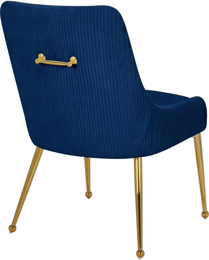 Chaise de salle à manger en velours Ace