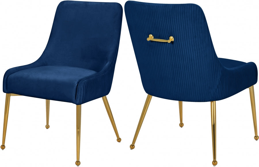 Chaise de salle à manger en velours Ace