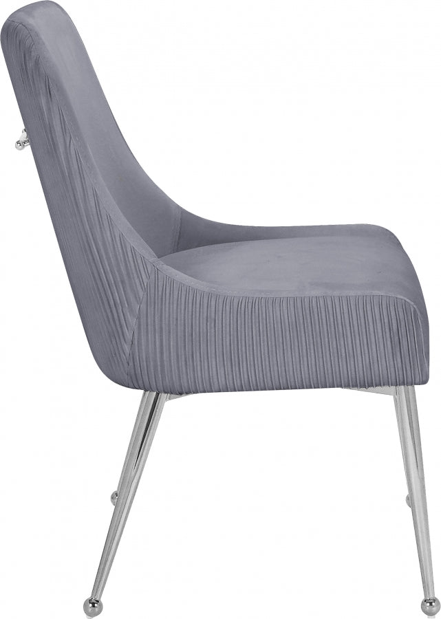 Chaise de salle à manger en velours Ace