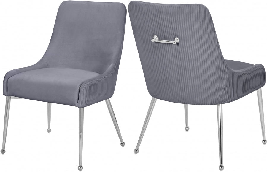 Chaise de salle à manger en velours Ace