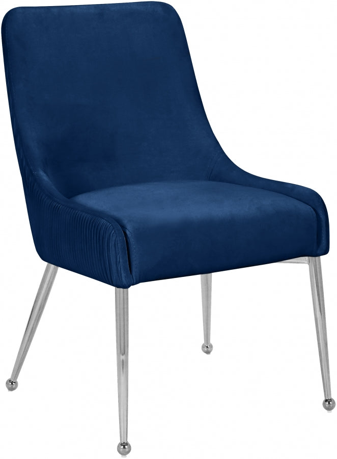 Chaise de salle à manger en velours Ace
