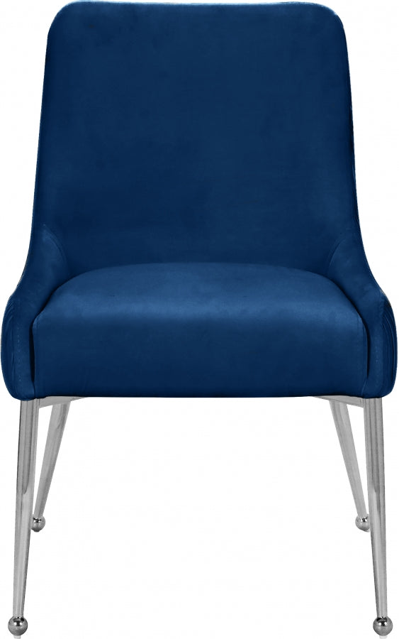 Chaise de salle à manger en velours Ace