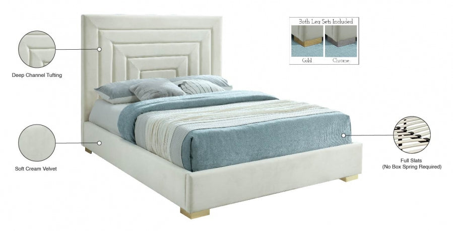 Lit en velours Nora