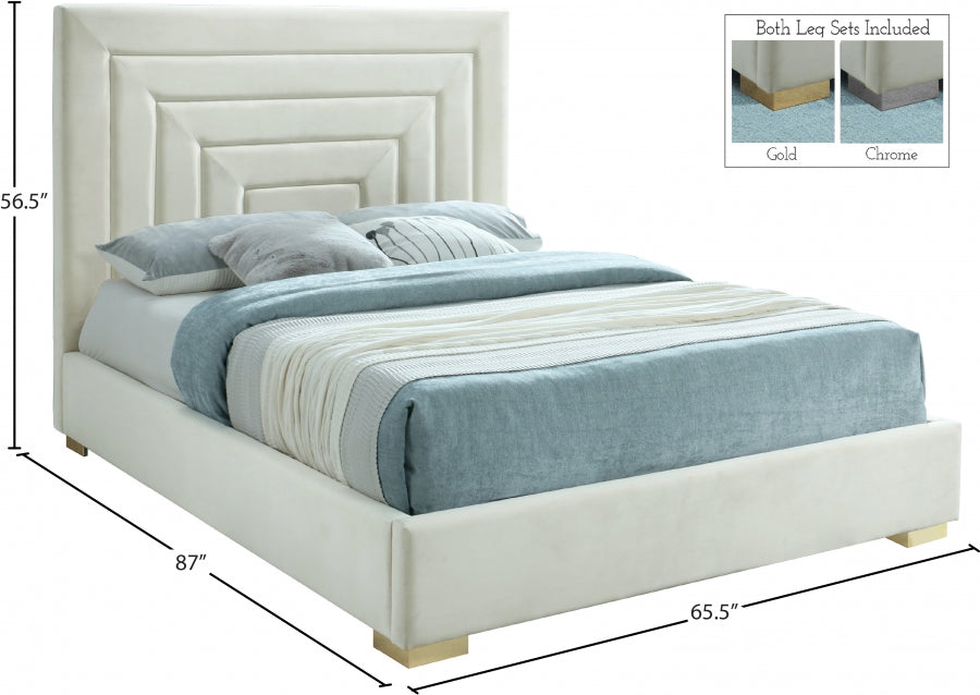 Lit en velours Nora