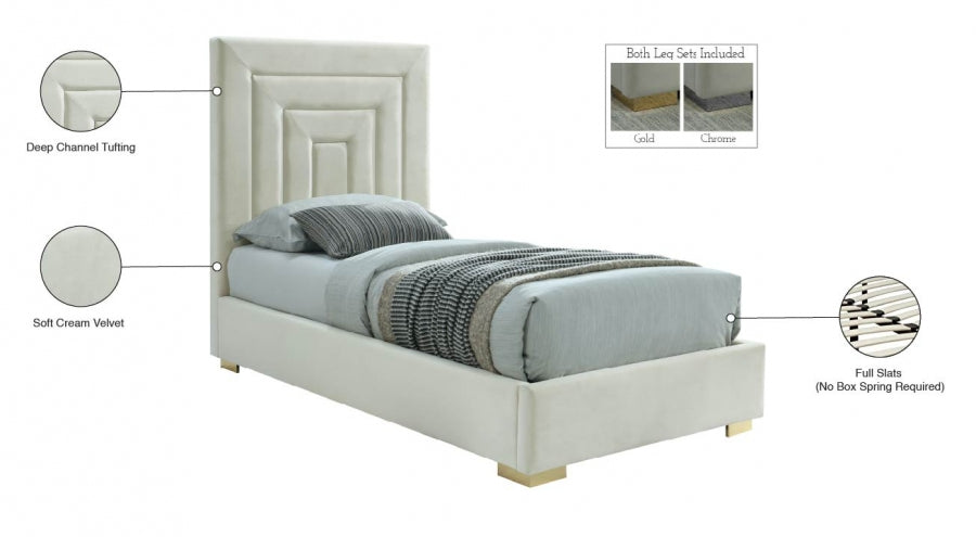 Lit en velours Nora