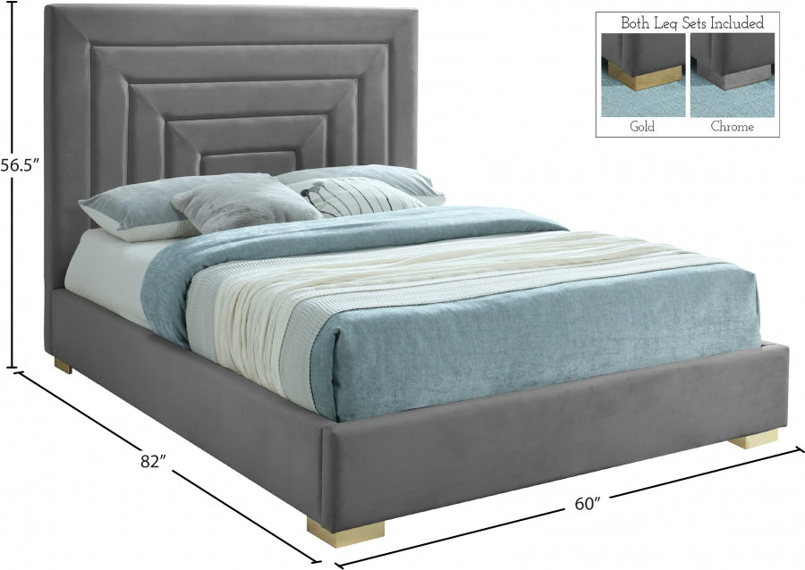 Lit en velours Nora