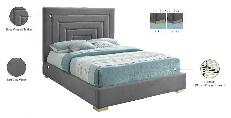 Lit en velours Nora
