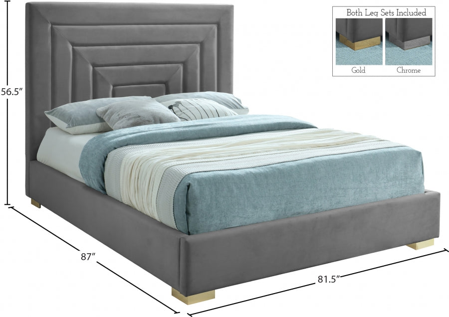 Lit en velours Nora