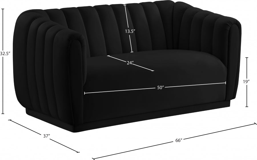 Causeuse en velours Dixie 