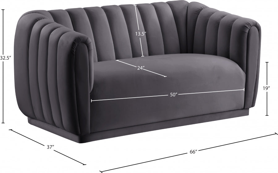 Causeuse en velours Dixie 