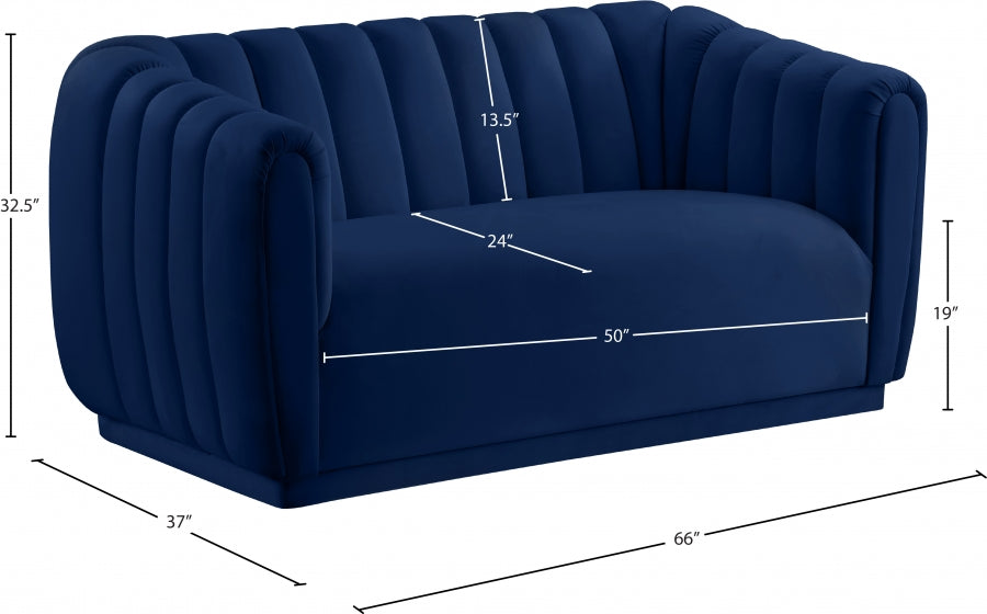 Causeuse en velours Dixie 