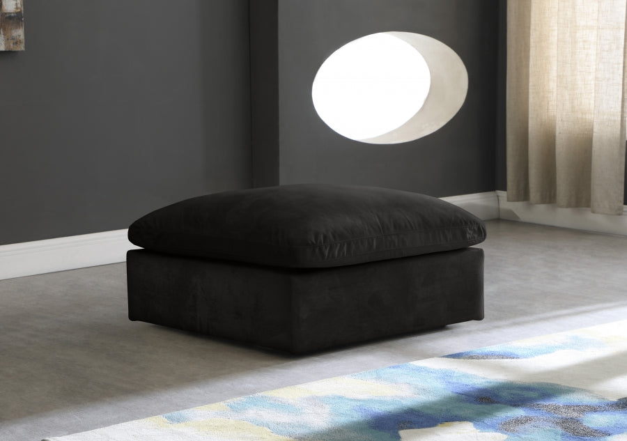 Pouf rembourré en velours confortable et rembourré de fibres modulaires en velours douillet 