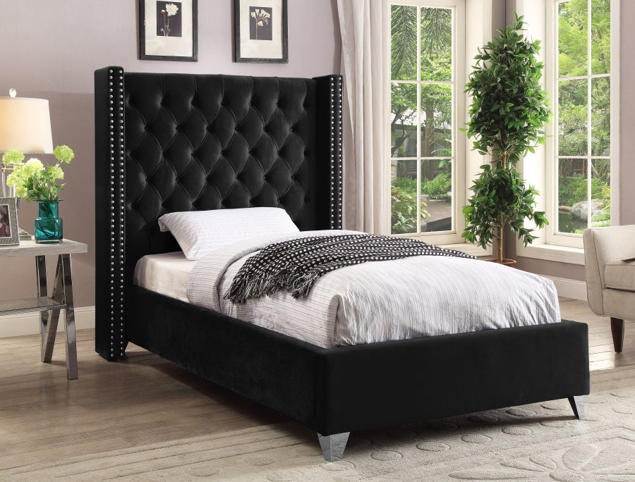 Lit en velours Aiden