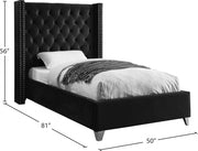Lit en velours Aiden