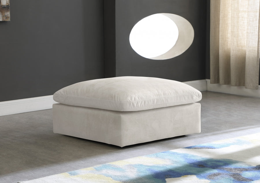 Pouf rembourré en velours confortable et rembourré de fibres modulaires en velours douillet 