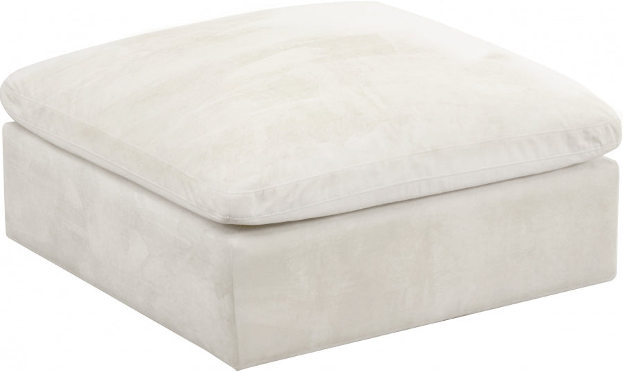 Pouf rembourré en velours confortable et rembourré de fibres modulaires en velours douillet 