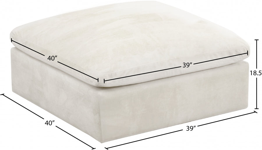 Pouf rembourré en velours confortable et rembourré de fibres modulaires en velours douillet 