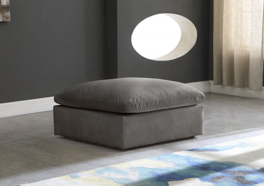 Pouf rembourré en velours confortable et rembourré de fibres modulaires en velours douillet 