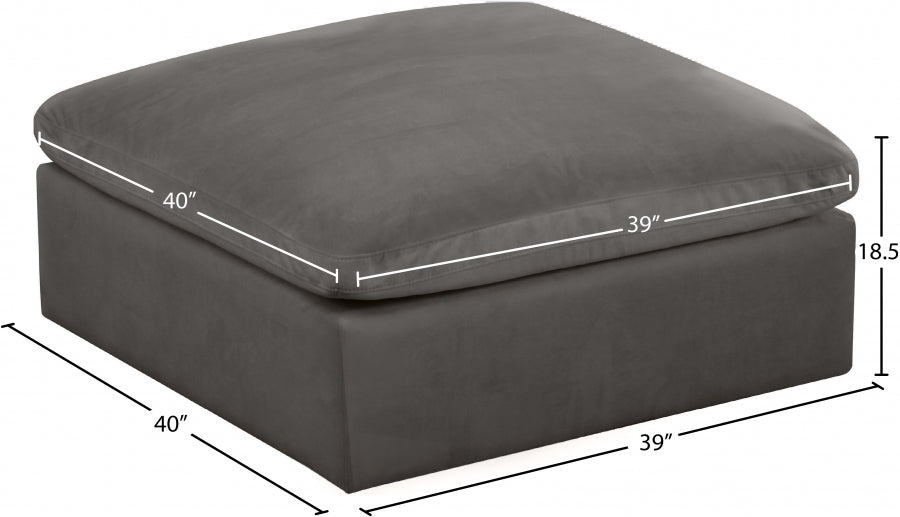 Pouf rembourré en velours confortable et rembourré de fibres modulaires en velours douillet 