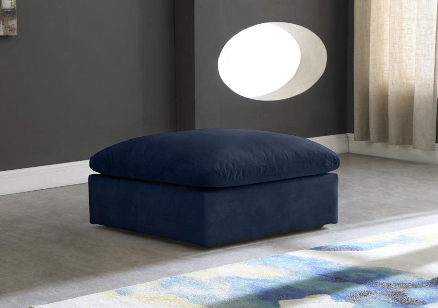 Pouf rembourré en velours confortable et rembourré de fibres modulaires en velours douillet 