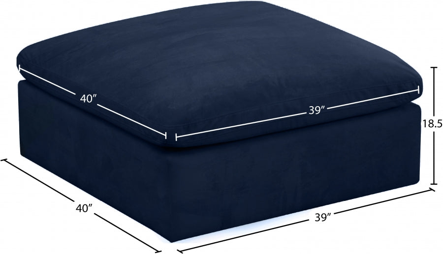 Pouf rembourré en velours confortable et rembourré de fibres modulaires en velours douillet 