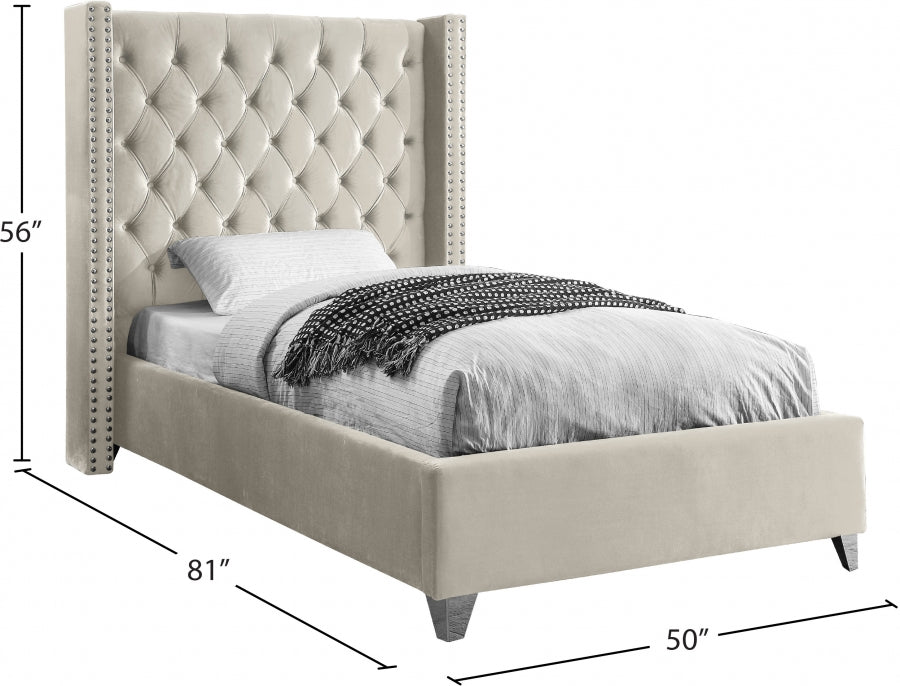 Lit en velours Aiden