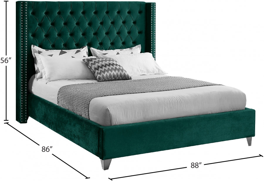 Lit en velours Aiden