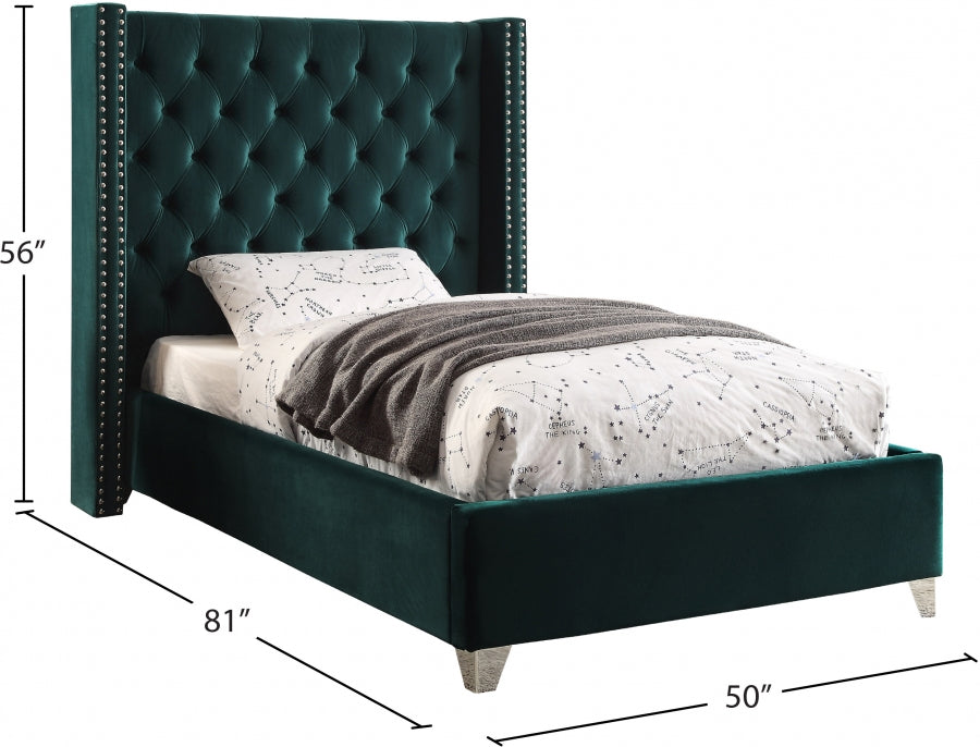 Lit en velours Aiden