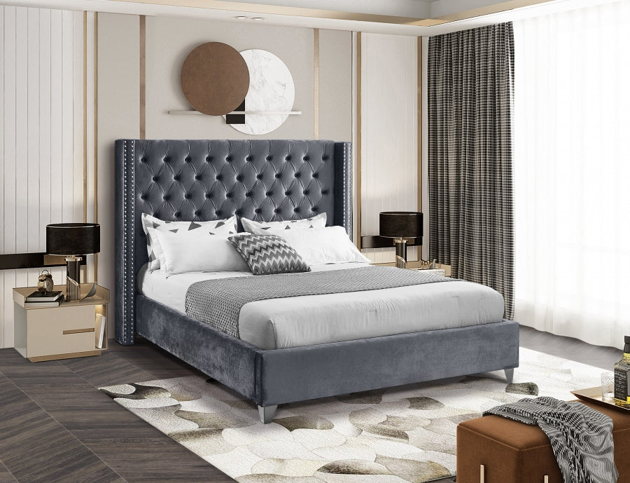 Lit en velours Aiden