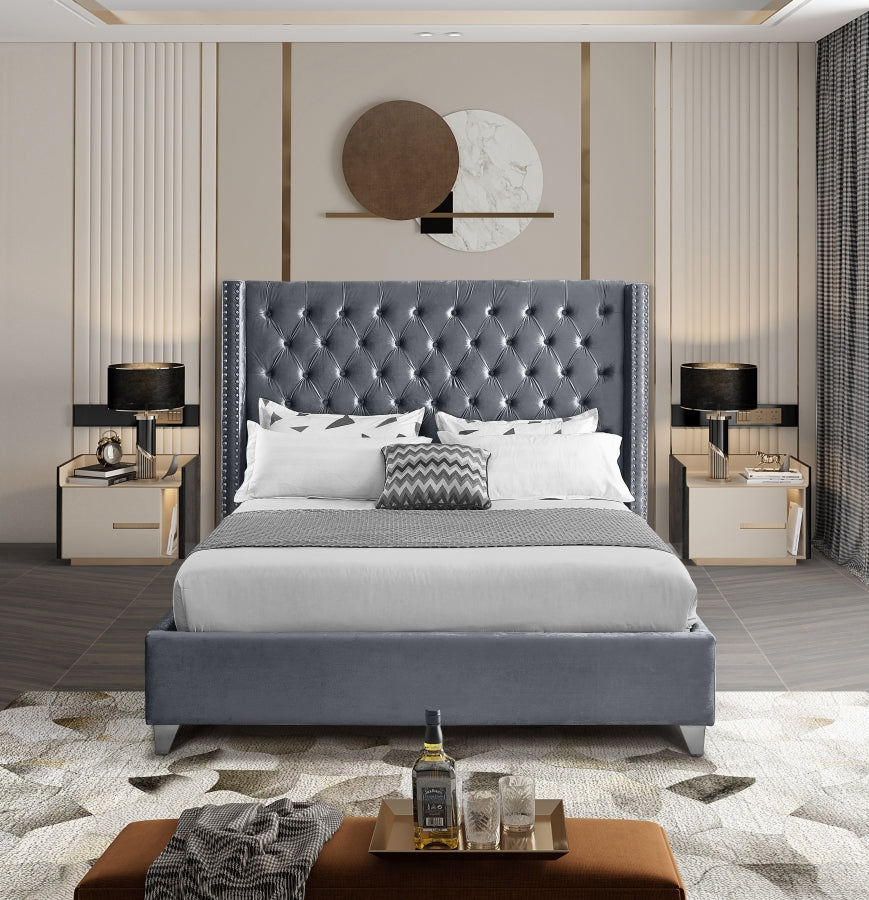 Lit en velours Aiden