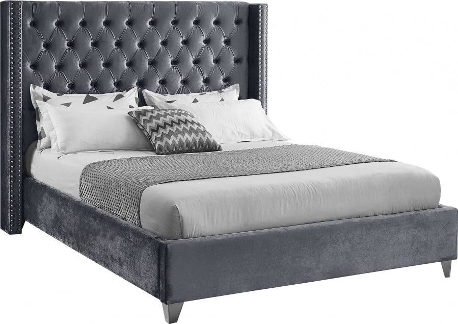 Lit en velours Aiden