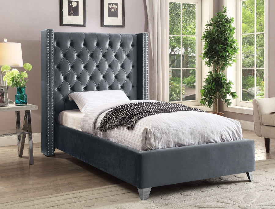 Lit en velours Aiden