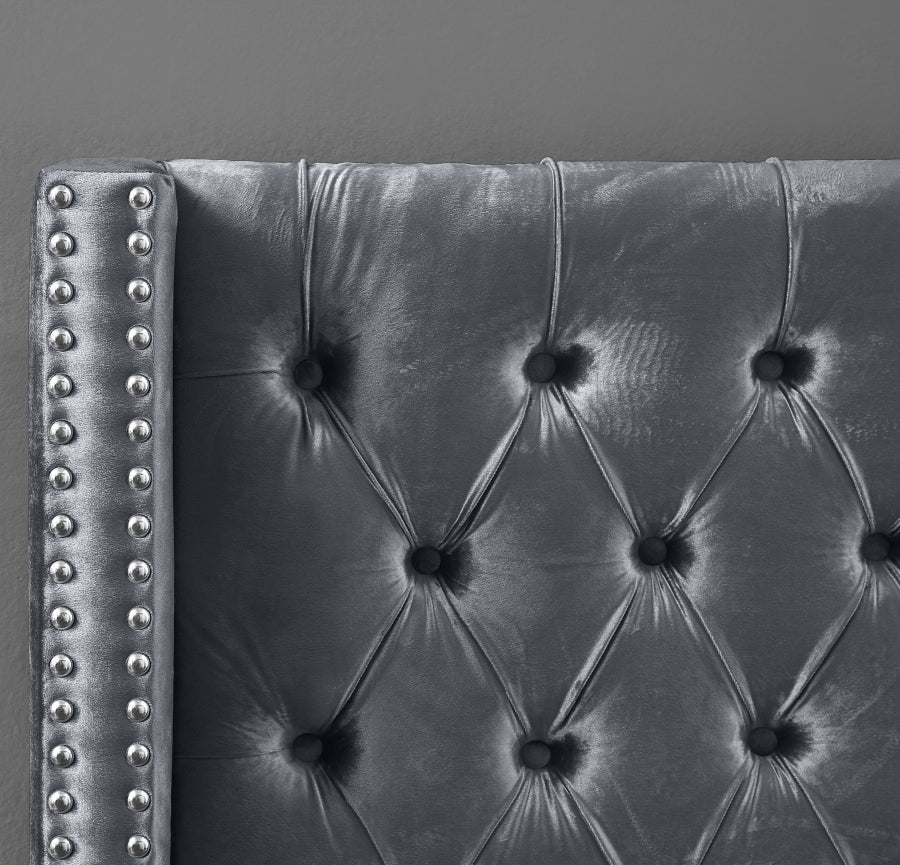 Lit en velours Aiden