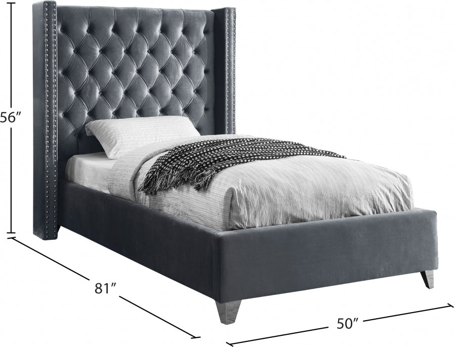 Lit en velours Aiden