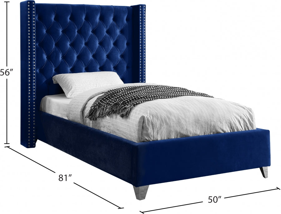Lit en velours Aiden